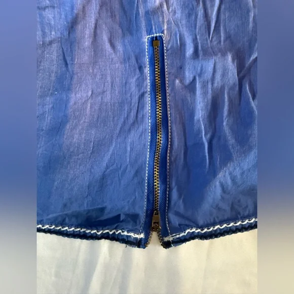 391 Roar Western Cowboy Top Blue Purple Embroidered Gem Shirt Large - Picture 7 of 9